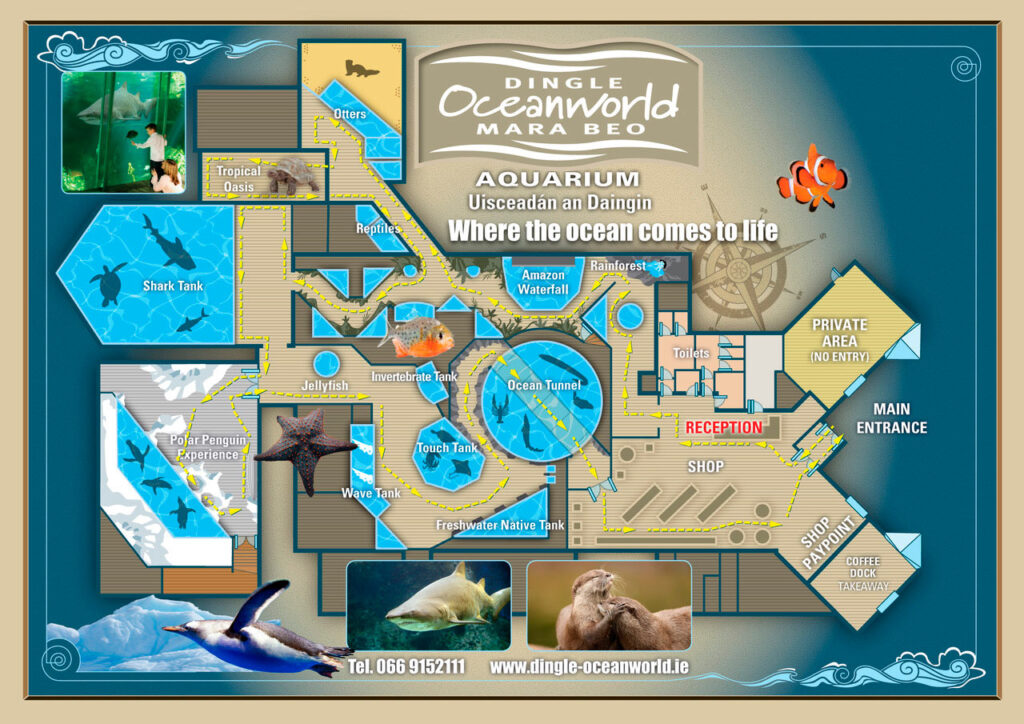 Dingle Oceanworld Aquarium Map