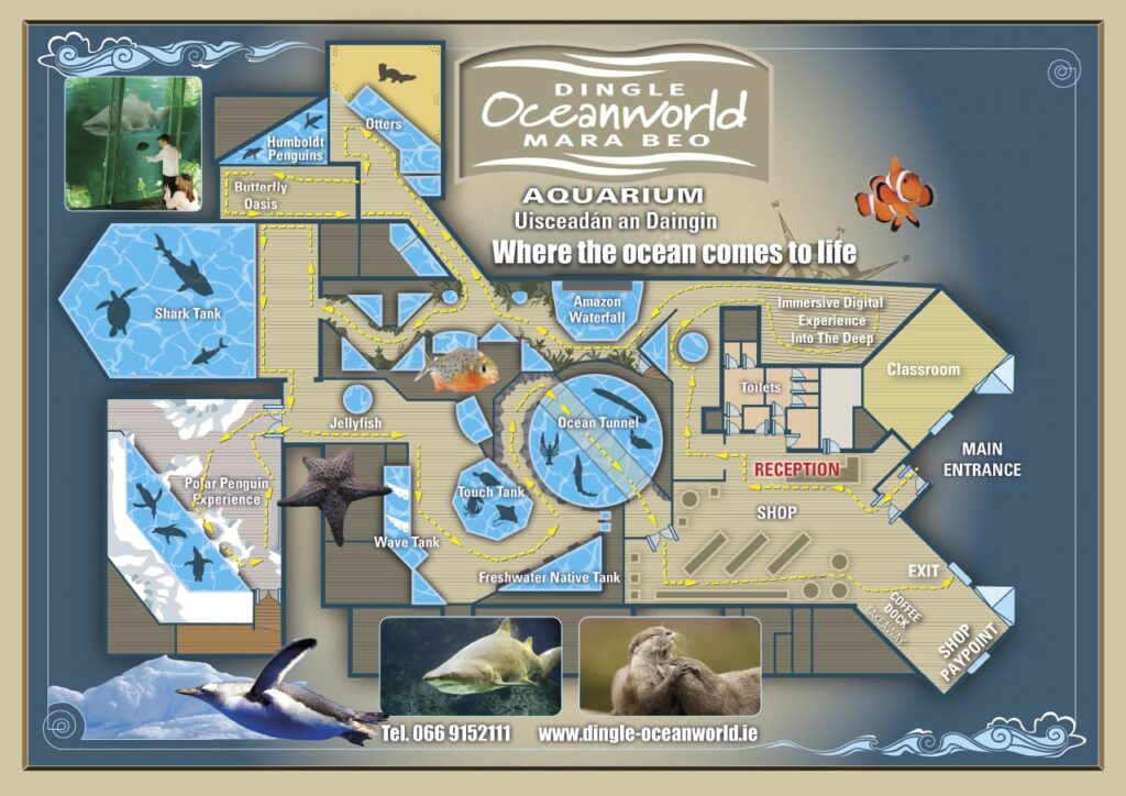 Dingle Oceanworld Aquarium Map 2023